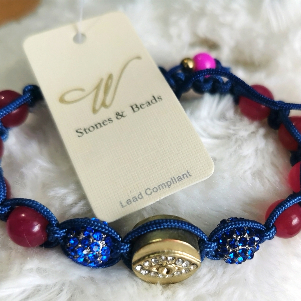 Evil eye adjustable bracelet